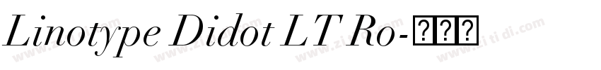 Linotype Didot LT Ro字体转换